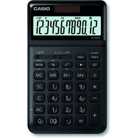 Calculatrice de bureau Casio JW-200SC - écran 12 chiffres - noir